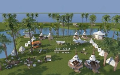 现代露营基地3D模型下载